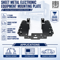 Support de fabrication sur mesure en tôle de précision OEM, plaque d'installation noire thermolaquée pour l'électronique