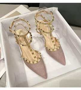 high quality Designer pumps women Summer Design Trendy Rivet high heels Shoes <b>Fashion</b> <b>Sandals</b> Women high Heels <b>sandals</b> 2026 - Product Image 4