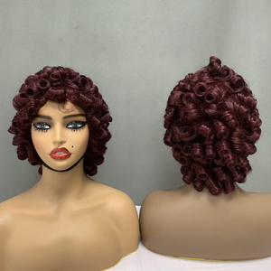 Trendy SDD Full Machine Made Spring Fringe <b>Bob</b> <b>Wig</b> ,100% Human Hair Full Density Long-Lasting Styling <b>Wig</b> - Product Image 1