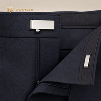 HONMEO Boucle à levier en alliage de zinc poli argenté sur mesure pour ceinture de pantalon et poche