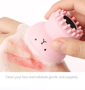 Wholesale New Portable Little Octopus Facial Washing Massage Exfoliating Brush Mini Silicone <b>Face</b> Cleansing Brush - Product Image 5
