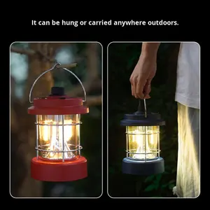 Luz <span class=keywords><strong>LED</strong></span> recargable de emergencia para acampar al aire libre con energía <span class=keywords><strong>solar</strong></span> con función de Banco de energía, linterna portátil para acampar - Product Image 3