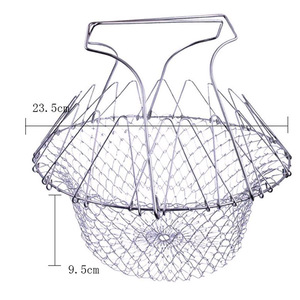 Colador plegable multifunción para freír, cesta de malla para patatas <span class=keywords><strong>fritas</strong></span>, utensilios de cocina - Product Image 6