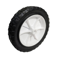 Roue pivotante pleine en caoutchouc et plastique de 7 pouces pour chariot à main, chariot à outils, chariot de transport, durable, sans frein, personnalisable OEM
