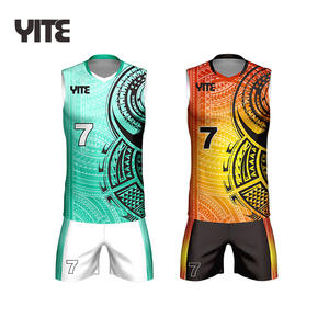 ชุดวอลเลย์บอลแขนกุดสีเขียว,ดีไซน์สีขาว - Product Image 2