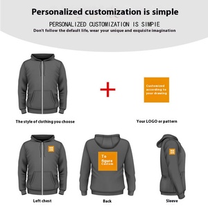 Custom Outono Trabalho Roupas Grupo Edifício Cardigan Com Capuz com Zíper Fino Empresa Logo Anunciou Padrão Sólido Camisa - Product Image 4