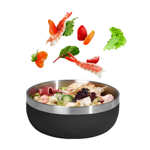 Ensaladera personalizada de acero inoxidable, cuenco de cocina multiusos con tapa para hornear y amasar, lavabo de verduras para el hogar - Product Image 1
