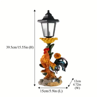 Personnalisé Coloré Polyrésine Coq Solaire Lumière Nautique Moderne Amour-Pyramide En Forme De Lampe Solaire Jardin Décor De Noël Ornement Art