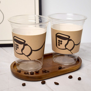 ปลอกหุ้มแก้วกาแฟกระดาษแข็งย่อยสลายได้แบบกำหนดเอง พร้อมโลโก้ตามสั่ง - Product Image 1