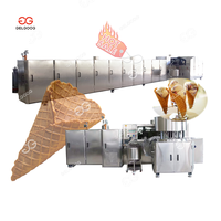Ligne de production commerciale entièrement automatique Machine à cône de gaufre de sucre de biscuit roulé Machine à cône de crème glacée Prix