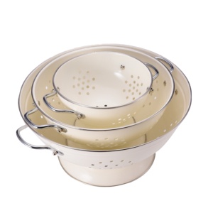 Best-Selling Multifunctional Steel Fruit and Vegetable Strainer Enamel <strong>Colander</strong> - Product Image 1