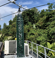Mât télescopique auto-élévateur motorisé par treuil, monté au sol, télécommandé sur 15 m, 220 V, pour antenne de poutre et radioamateur