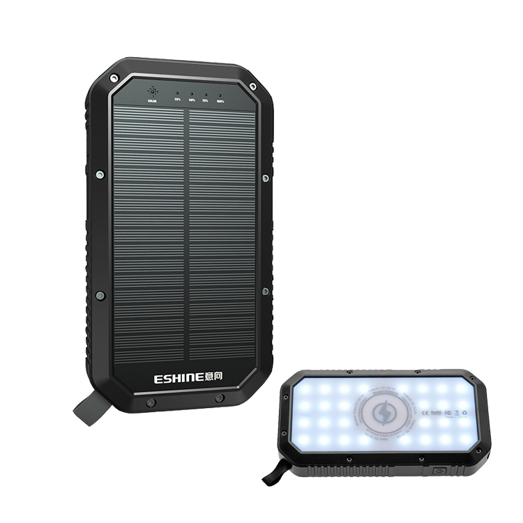High quality Waterproof wireless Solar Power Bank 10000mah for Mobile phone