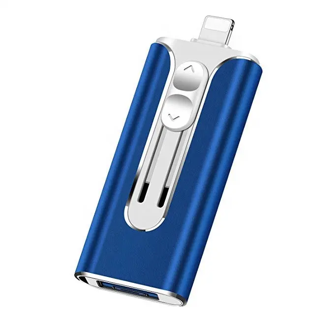 OTG Double USB 3 en 1 CLÉ USB Pour iPhone/iPad/PC/Android Externe Mémoire De Stockage bâton