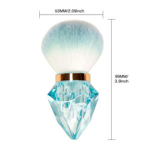 Pinceau à blush en poudre de diamant de luxe <span class=keywords><strong>avec</strong></span> logo personnalisé, pinceau de maquillage multicolores, outil de beauté pour cadeau et utilisation promotionnelle - Product Image 2