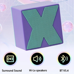 X1 Immersive Hiệu ứng âm thanh <span class=keywords><strong>Mini</strong></span> USB Loa Siêu Trầm Ngoài Trời Thiết Kế Đầy Màu Sắc Tắm Không Thấm Nước Nhỏ Loa Không Dây Cho Thanh Niên Hiện Đại - Product Image 2