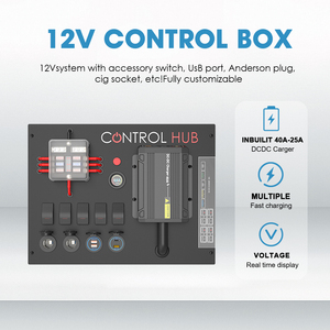 Boîtier de distribution d'alimentation 12V 40A DC pour 4x4 avec double USB Type-C QC3.0, voltmètre et interrupteur pour camping - Product Image 4