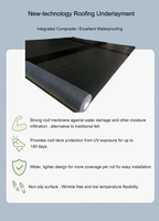 Membrane d'étanchéité pour toiture Arcno 030U 110g/m² ASTM E108 2,74m 9(ft)* 30m 100(ft) Sous-couche de toiture synthétique