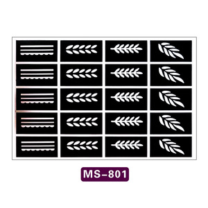 Nouveau pochoirs de tatouage semi-permanents à petit motif de jus de plantes pour hommes femmes modèle creux modèles de tatouages non réfléchissants - Product Image 5