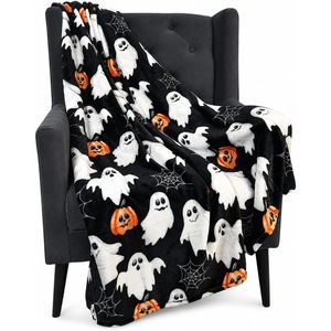 <b>Halloween</b> Pumpkin Ghost Bat Flannel <b>Blanket</b> Throw <b>Blanket</b> Nap <b>Blanket</b> Spooky <b>Halloween</b> Decor Wholesale Machine Washable - Product Image 6