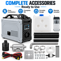 Chauffage d'air diesel auto-alimenté 5KW 12V 24V 110V 220V sans alimentation externe, chauffage de stationnement portable pour camping-car, tente, camping