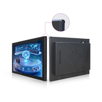 Monitor de Pantalla Táctil Full HD de 18.5 Pulgadas con Marco Abierto, Panel PC con CPU sin Ventilador, Sistema Operativo Linux, Puertos RS458 RS232 para PLC para HMI
