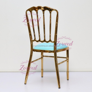 Chaises Napoléon Dorées de Luxe en Métal pour Mariages en Plein Air, Location de Mobilier Hôtelier, Empilables pour Événements et Salons – <span class=keywords><strong>Vente</strong></span> en Gros - Product Image 6