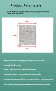 2025, venta al por mayor, accesorios de masaje TENS, brazalete de muñeca de fibra de plata conductora, masajeador de muñeca conductor de estimulación manual - Product Image 5