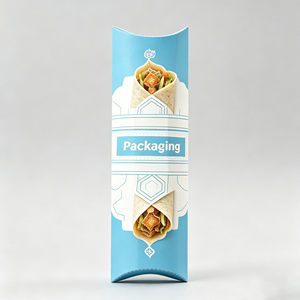 Caja de Papel con Forma de Almohada para Llevar, con Logotipo Personalizado, para Shawarma, Doner <span class=keywords><strong>Kebab</strong></span>, Wrap, Burrito, Rollitos Mexicanos - Product Image 2