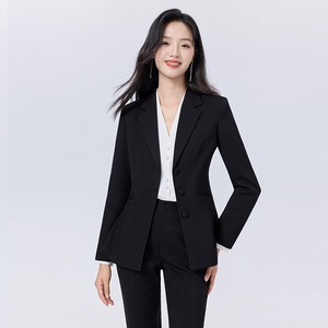 Women's Wool <b>Blend</b> Suit Set Polyester Fabric Anti-Wrinkle Business Formal Workwear Commute Professional Uniform - Product Image 3