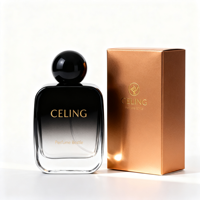 Flacon de parfum vide de luxe en verre plat de 30 ml, 50 ml, 100 ml, avec pulvérisateur de type pompe, bouchon rectangulaire coloré avec logo personnalisé