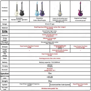 Guitarra Eléctrica Inteligente <span class=keywords><strong>Enya</strong></span> Inspire de Fibra de Carbono de 6 Cuerdas con Single/Dual Shake y Mástil, Lista para Enviar - Product Image 2