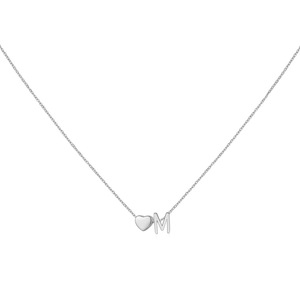 Collier en forme de cœur avec lettre A, breloque en alliage de zinc, bijoux à porter au quotidien, cadeau - Product Image 5