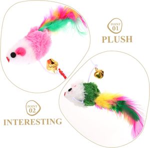 Random Color Funny Kitten Cat Interactive Toy <b>Rod</b> Bell Feather Cats Teaser Toy <b>Rod</b> Pet Cats Toys Stick - Product Image 4