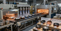 Ligne de production d'ustensiles de cuisine HT avec revêtement antiadhésif en céramique, gamme de casseroles en aluminium moulé sans PFOA, thermiques, pour usine de fabrication