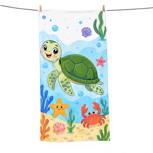 Custom Logo Microfiber <b>Beach</b> Towel Quick Dry Absorbent <b>Foldable</b> Floral Printed Travel Pool Resort Towel - Product Image 2