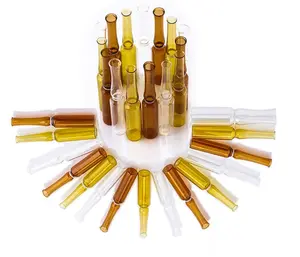 1ml/2ml /5ml/7ml/10ml אמבר הזרקת הדפסת בורוסיליקט זכוכית אמפולה לבקבוקי תרופות