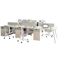Estación de Trabajo para Oficina, Escritorio para Computadora, Muebles Modernos para Empleados, Mampara de Separación, Mesa Ejecutiva de Lujo, Personalización de Muebles