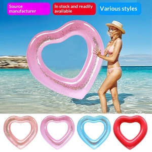 <span class=keywords><strong>Flotador</strong></span> Inflable en Forma de Corazón para Adultos con Lentejuelas Brillantes, Tamaño <span class=keywords><strong>Grande</strong></span>, <span class=keywords><strong>Flotador</strong></span> Inflable Grueso para Piscina, para Deportes Acuáticos de Verano - Product Image 3