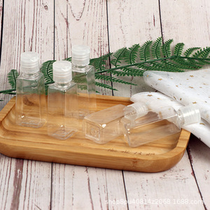 30ml trapezoidal PET hand sanitizer <b>bottle</b> with inverted triangle shape, 18mm diameter <b>flip</b>-<b>top</b>, travel-sized dispenser. - Product Image 2