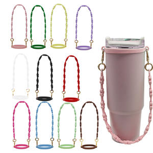 Cordon de transport en silicone pour bouteille d'eau avec boucle – Accessoires de sport et d'extérieur portables, emballage individuel OPP - Product Image 1