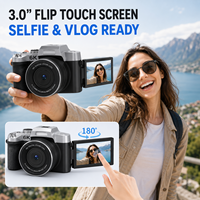 Appareil photo numérique avec capteur CMOS 84MP 6K, écran tactile rabattable de 3,0 pouces, zoom 18X, autofocus, WiFi, double caméra, capture de sourire, caméra selfie, caméra pour vlog