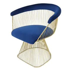 현대 골드 프레임 의자 워렌 platner 팔 금속 와이어 의자 뜨거운 또 다른 거실 가구 sillones modernos 사이드 안락 의자