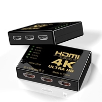 Conmutador HDMI OEM de 5 Puertos, Conmutador HDMI 5x1, 5 Entradas 1 Salida, Control Remoto IR con 3D Completo y 4Kx2K para HDTV, DVD, STB, PS4, PC