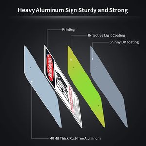 Panneau de sécurité en aluminium pour portail mobile, taille personnalisée, avertissement de danger grave et de décès, sécurité des portes et fenêtres, 'Restez hors de la zone' - Product Image 2