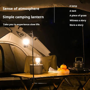 Lanterne de camping portable à plusieurs sources lumineuses, rechargeable par USB Type C, pour voyages, randonnées, extérieur, urgence, LED, en verre, pour tente - Product Image 5