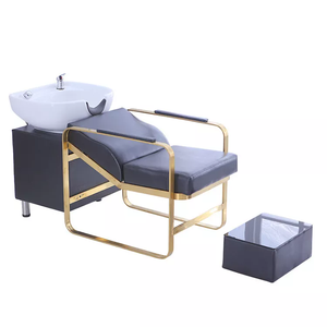 Modern <strong>Portable</strong> Barber Shop Station <strong>Shampoo</strong> Bowl Bed with Ceramic <strong>Shampoo</strong> <strong>Sink</strong> for Workshop Use - Product Image 5