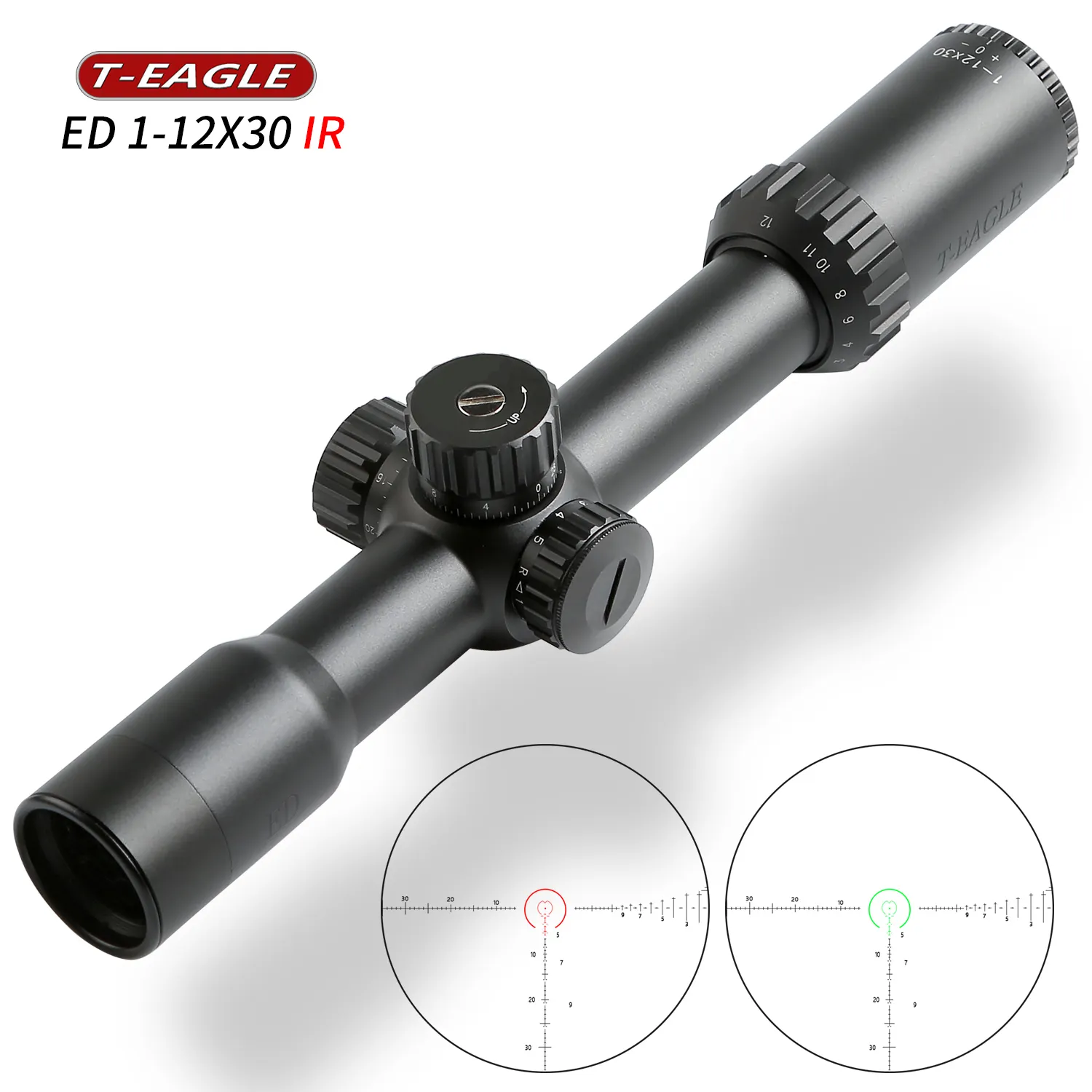 T-EAGLE ระบบออปติก MR ED 1-12x30 IR เล็งเร็วมากอุปกรณ์ล่าสัตว์กันกระแทกคุณภาพสูงกล้องส่องและอุปกรณ์เสริม