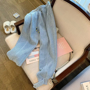 Completo Sportivo Casual da <span class=keywords><strong>Donna</strong></span> in Stile Retrò, Due Pezzi Grigio con Leggings Imbottiti, Stile Estero - Product Image 6