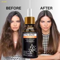 Huile Essentielle Naturelle Biologique pour la Croissance des Cheveux, Formule Végétale Pressée à Froid, Stimule les Follicules Pouvants Dormants, Réduit la Chute de Cheveux